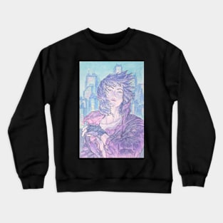 cyberpunk girl Crewneck Sweatshirt